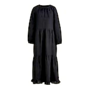 JCrew Long sleeve tiered dress in Linen